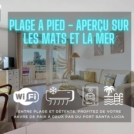 4 P, Sea View, Terraces, Swimming Pool, A/c Apartmán *
